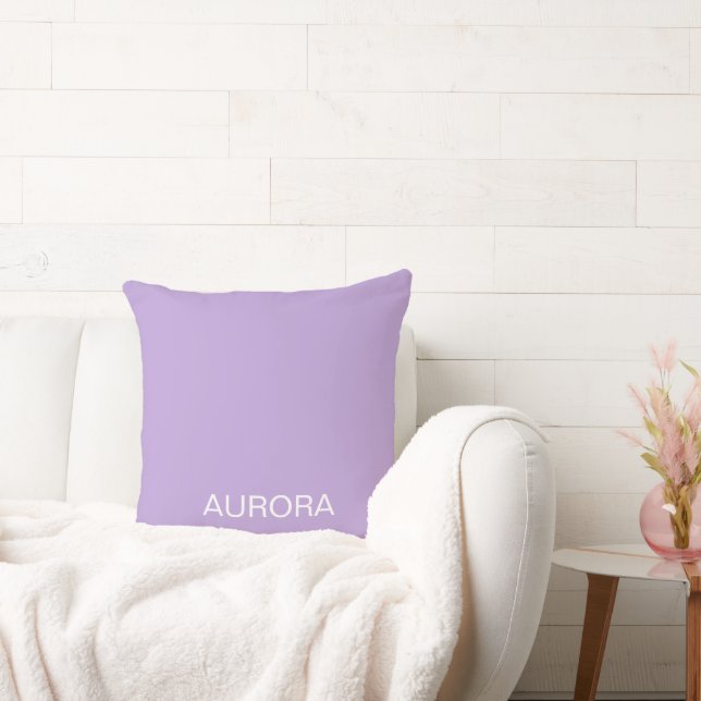 Coussin Élégant Lavande numérique Nom personnalisé - (Canapé)