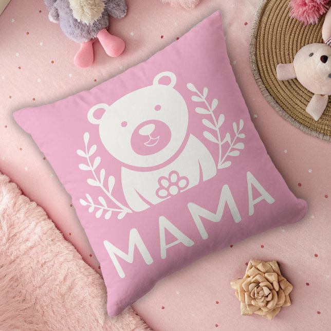 Coussin élégant mama ours personnalisé (Créateur téléchargé)