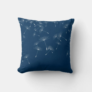 COUSSIN ELÉGANT MARINE BLANC CHUTE DANDELION CUSHION