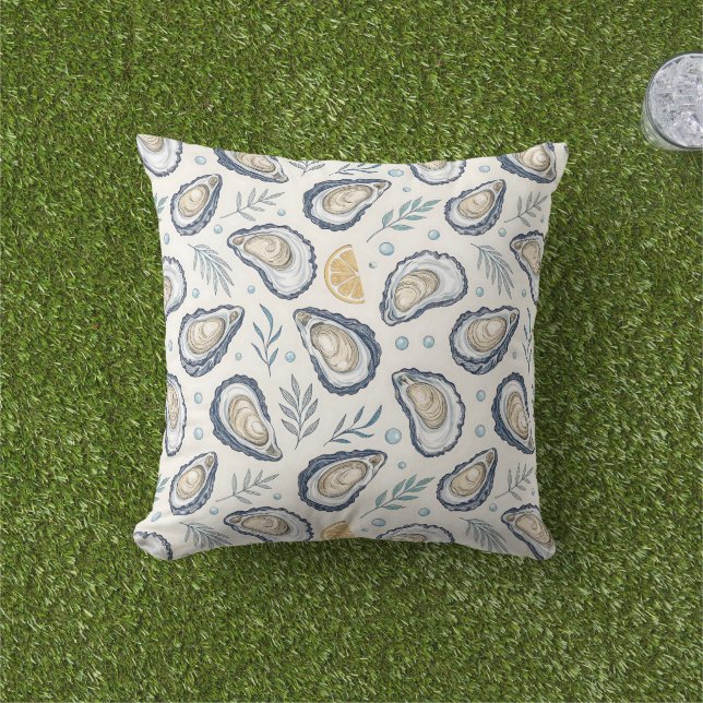 Coussin Elegant Marine Oysters (Herbe)