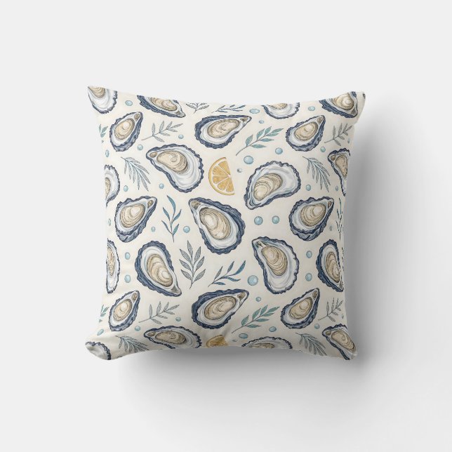 Coussin Elegant Marine Oysters (Recto)