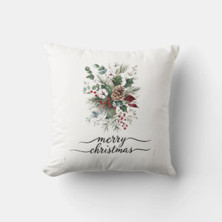 Coussin Elegant Merry Christmas Decorative Pillow with Win