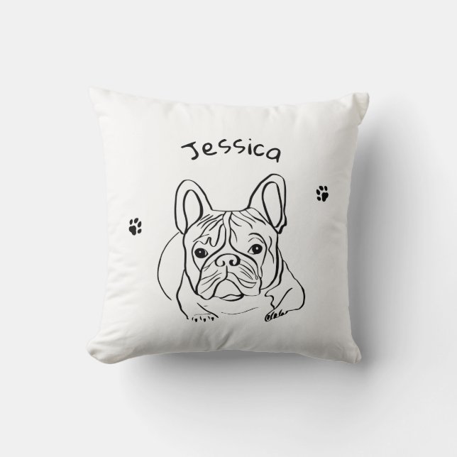 Coussin Élégant minimaliste Bulldog (Recto)
