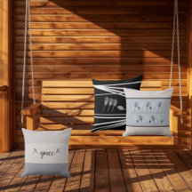 Élégant modèle géométrique floral Jeu d'oreiller