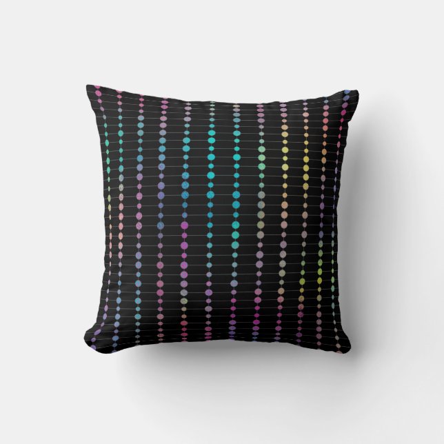 Coussin Elegant Modern Colorful Beads Circles Dots Pattern (Recto)