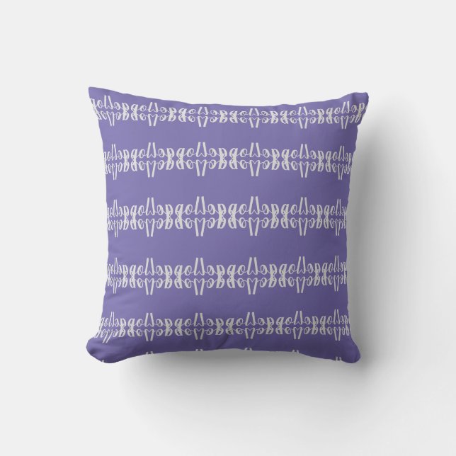 Coussin Élégant Moderne Argent et Bleu (Recto)