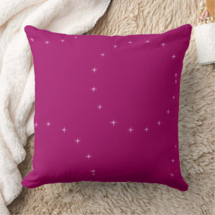 Coussin élégant moderne stylé Nuit étoilée rose