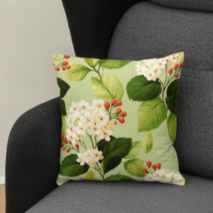 Coussin Élégant Moderne Tendanceux Élégant Floral Vert Bla