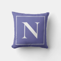 Élégant Monogram Periwinkle bleu minimaliste