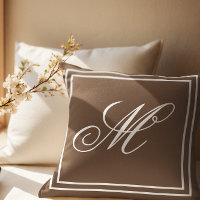 Élégant monogramme personnalisé Brown Thon