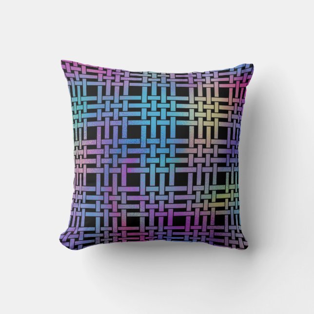 Coussin Élégant Motif de panier coloré moderne | (Recto)
