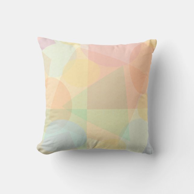 Coussin Élégant Motif de Pastel géométrique (Recto)