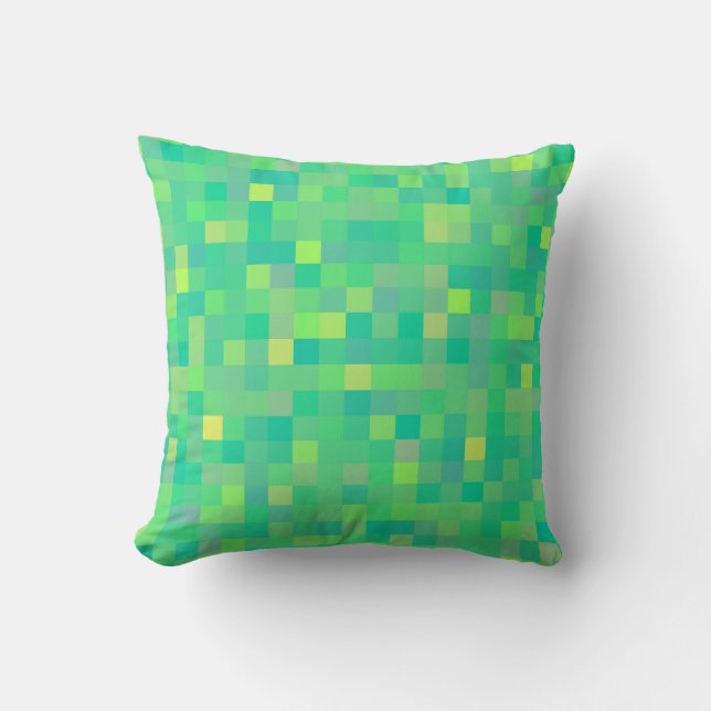 Coussin Élégant Motif de Pixel Multicolor Vert tendance (Recto)