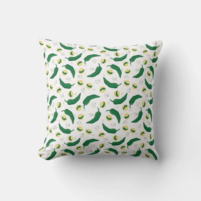 Coussin Élégant Motif du Chili vert (Recto)
