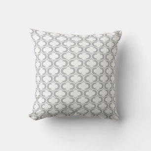 Coussin Élégant Motif en treillis blanc gris clair
