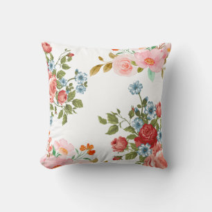 Coussin Élégant motif floral carré