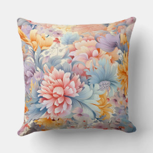 Coussin Élégant motif floral coloré Japon Art