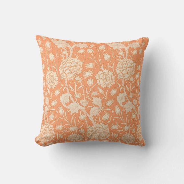 Coussin Élégant motif floral Crème orange Jeu d'oreiller (Recto)