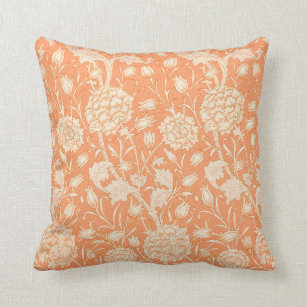 Coussin Élégant motif Floral Crème orange Jeu d'oreiller