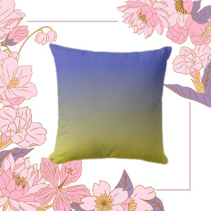 Coussin Élégant Motif moderne bleu gris vert dégradé
