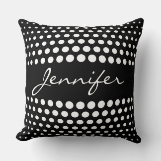 Coussin Élégant Motif Pois blanc