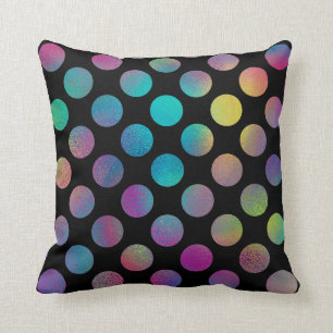 Coussin Élégant Motif Pois Rainbow moderne 
