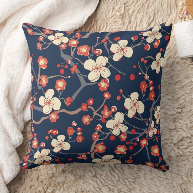 Coussin Élégant Motif sans couture en fleur de cerisier (1 (Couverture)