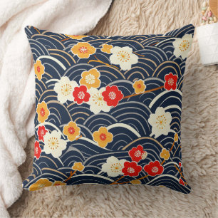 Coussin Élégant Motif sans couture en fleur de cerisier (1