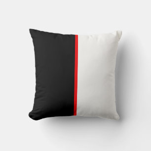 Coussin Elégant noir et blanc avec accentuation de ligne r