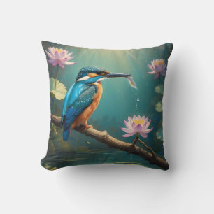 Coussin Élégant oiseau de martin-pêcheur