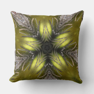Coussin Élégant or Silver Kaleidoscope Star de Noël