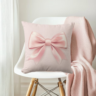 Coussin Elégant Pastel Pink Bow