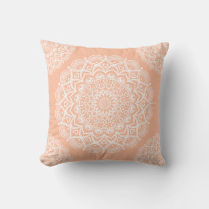 Coussin Elegant Peach Boho Mandala