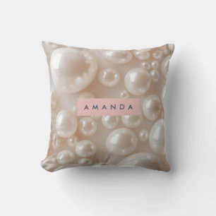 Coussin Elégant Perle Soft Blanc Luxe