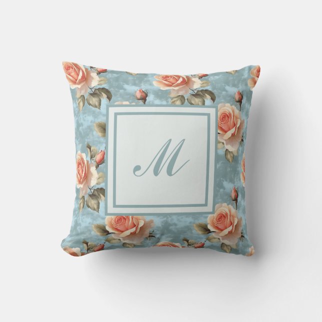 Coussin Elegant Personalized Stylish Romantic Floral Chic (Recto)