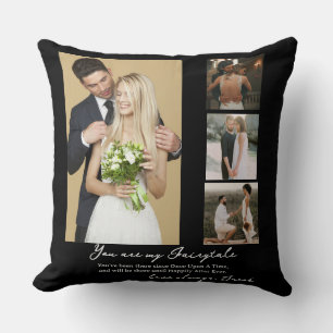 Coussin Elégant personnalisation de mariage jour photo Col