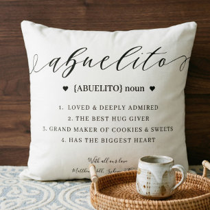 Coussin Élégant Personnalisé Abuelito Définition Keepsaké