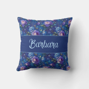 Coussin Élégant Personnalisé Élégant Romantique Floral Chi