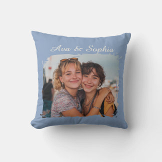 Coussin Élégant Personnalisé Meilleurs Amis | Photo de fam
