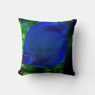 Coussin Élégant Pilote à lancer de poisson bleu