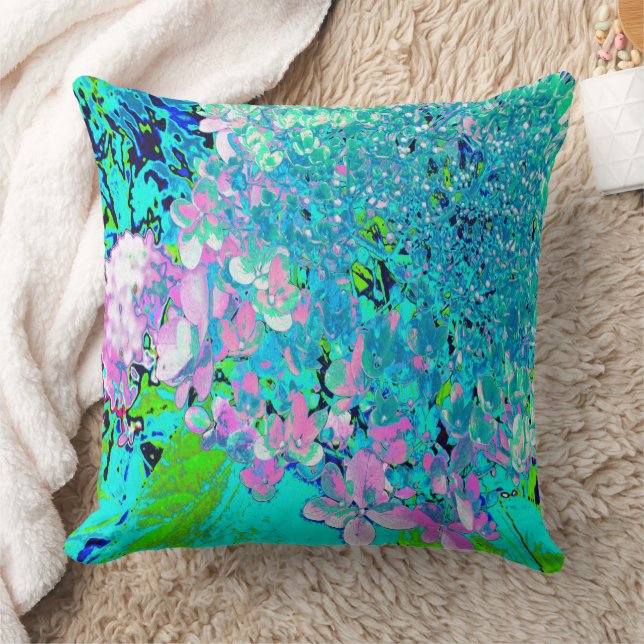 Coussin Elegant Pink and Blue Limelight Hydrangea (Couverture)