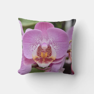 Coussin Elegant Pink Orchid Floral Nature Close-up Throw P