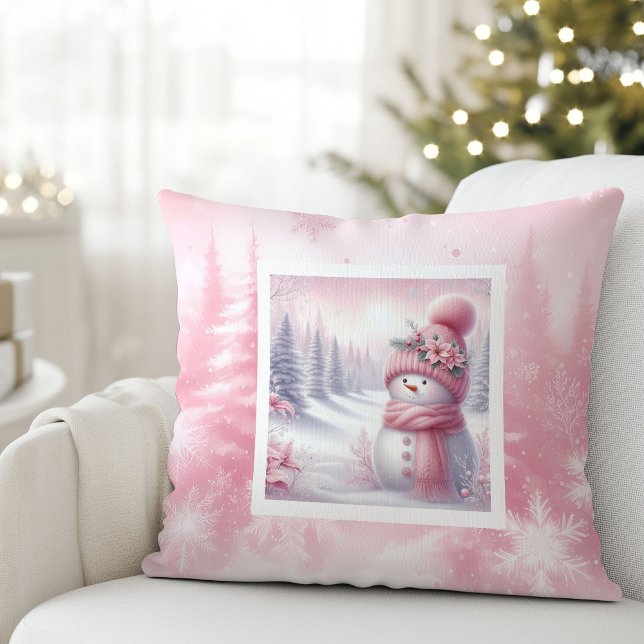 Coussin Elegant Pinkmas Winter Forest Kids Room Decor  (Elegant Pinkmas Winter Forest Kids Room Decor Pillow

)
