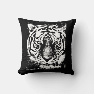 Coussin Elégant Pop Art Tiger Head Modèle moderne Carré