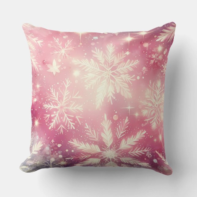 Coussin Elegant Purple Christmas Throw Pillow  (Recto)