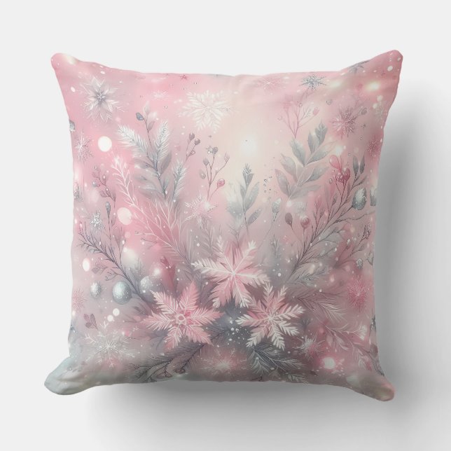Coussin Elegant Purple Christmas Throw Pillow  (Recto)