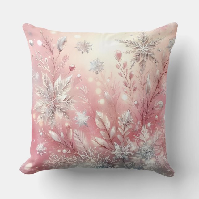 Coussin Elegant Purple Christmas Throw Pillow  (Recto)