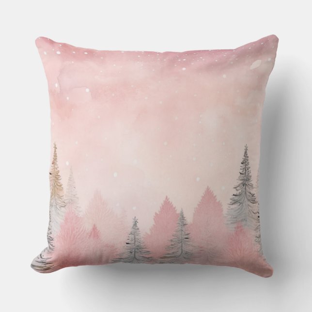 Coussin Elegant Purple Christmas Throw Pillow  (Recto)