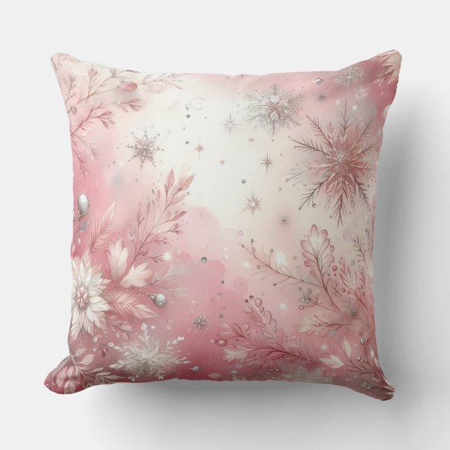 Coussin Elegant Purple Christmas Throw Pillow  (Recto)