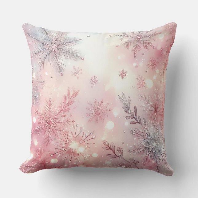 Coussin Elegant Purple Christmas Throw Pillow  (Recto)